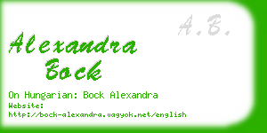 alexandra bock business card